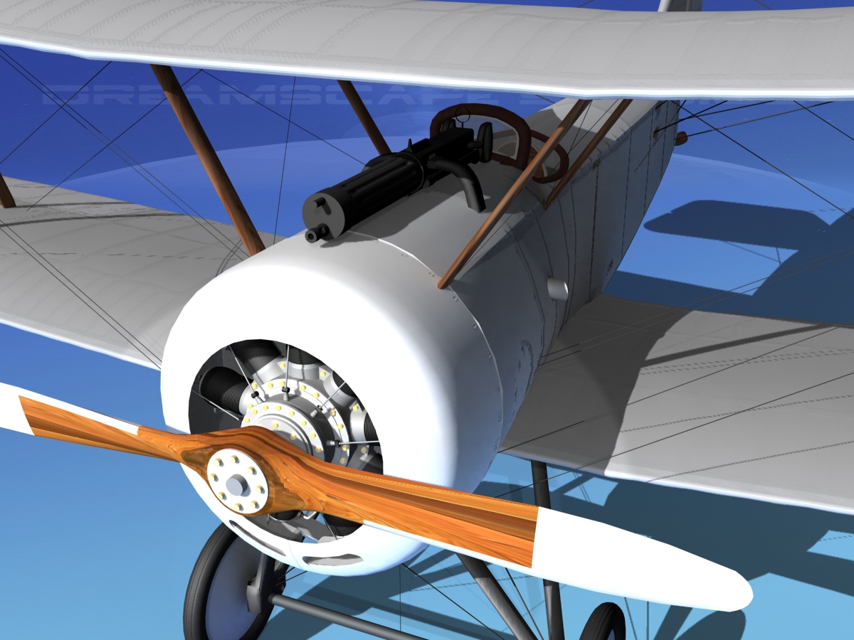 Sopwith Pup Fighter 3D model_1
