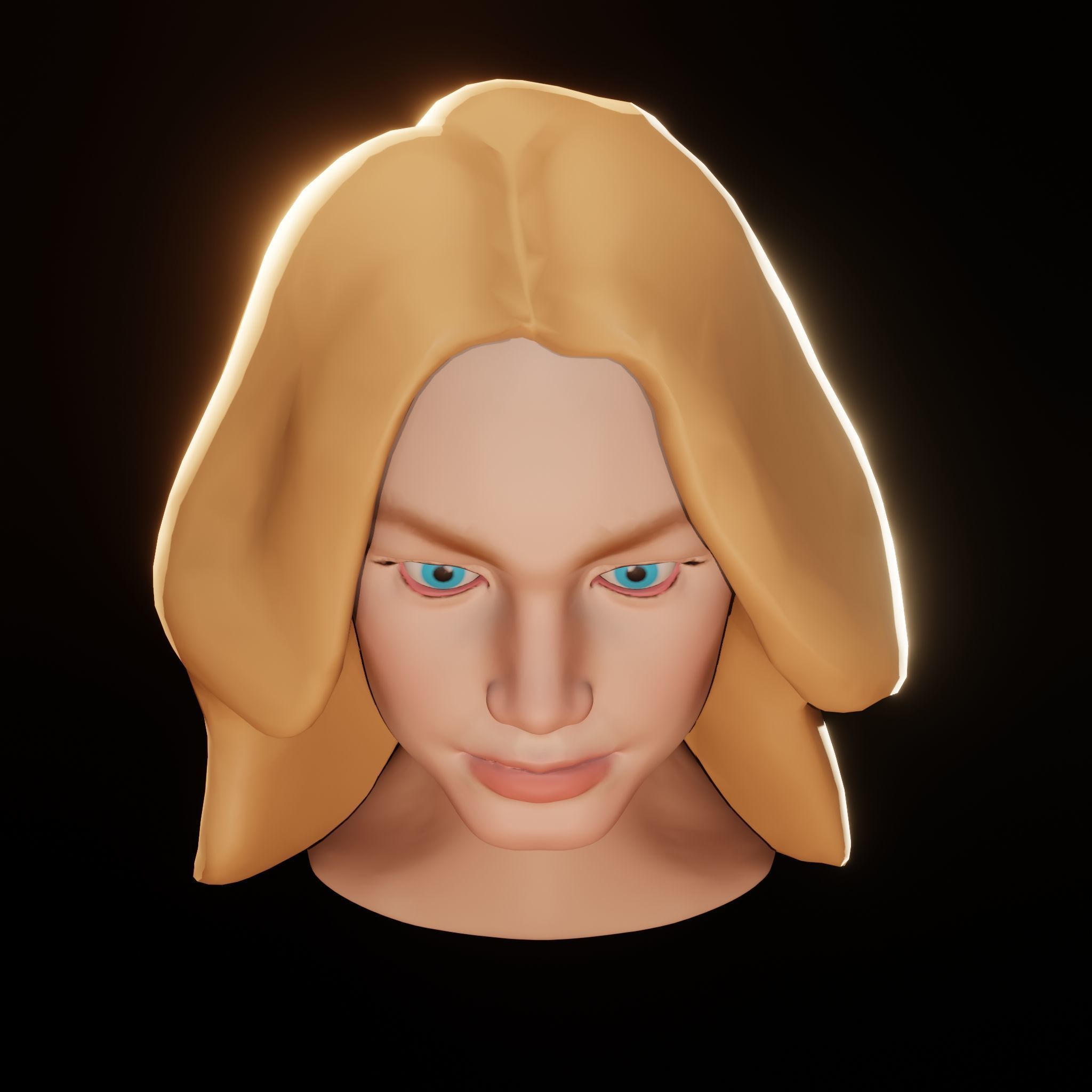Female Head 3D Sculpt 3D model_1