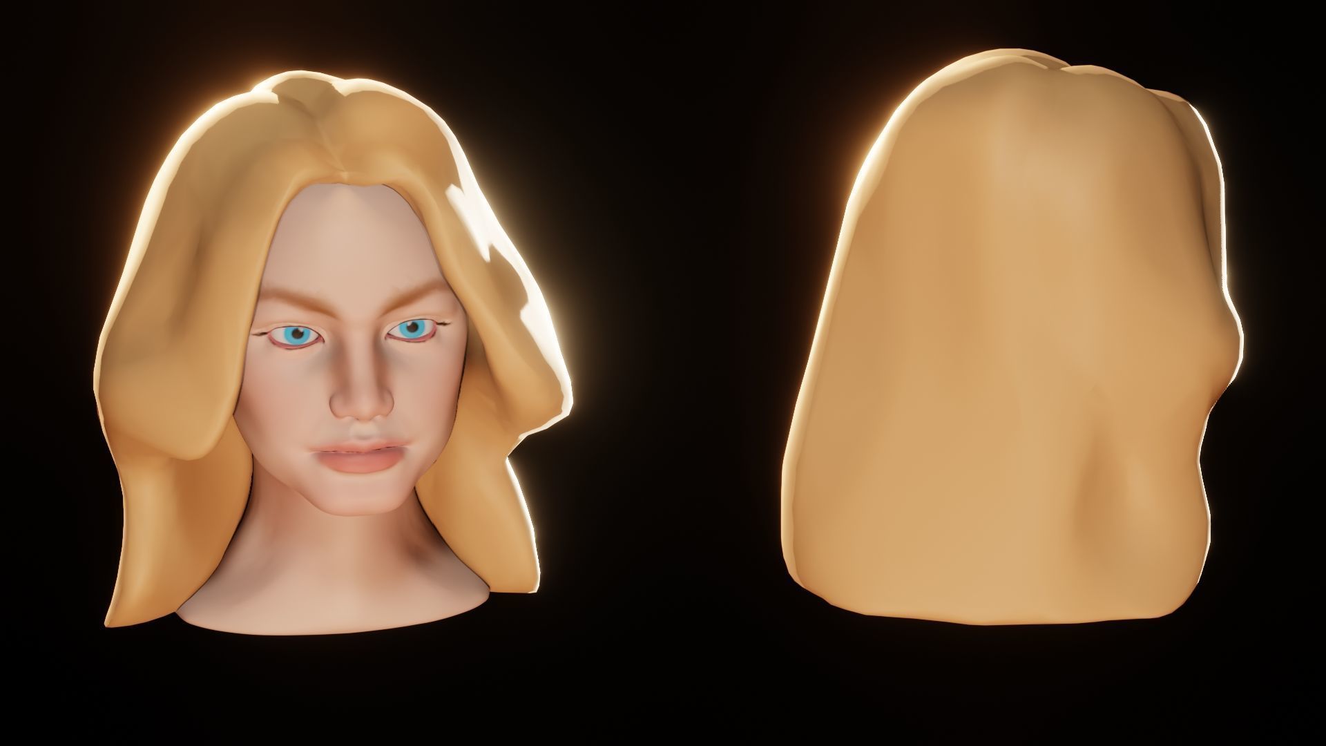 Female Head 3D Sculpt 3D model_5