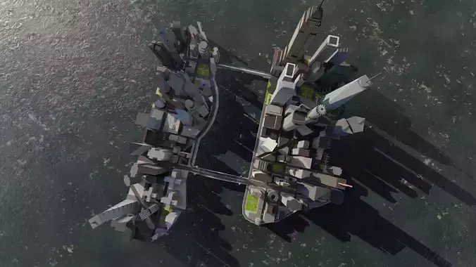 modern city- urban 3D model