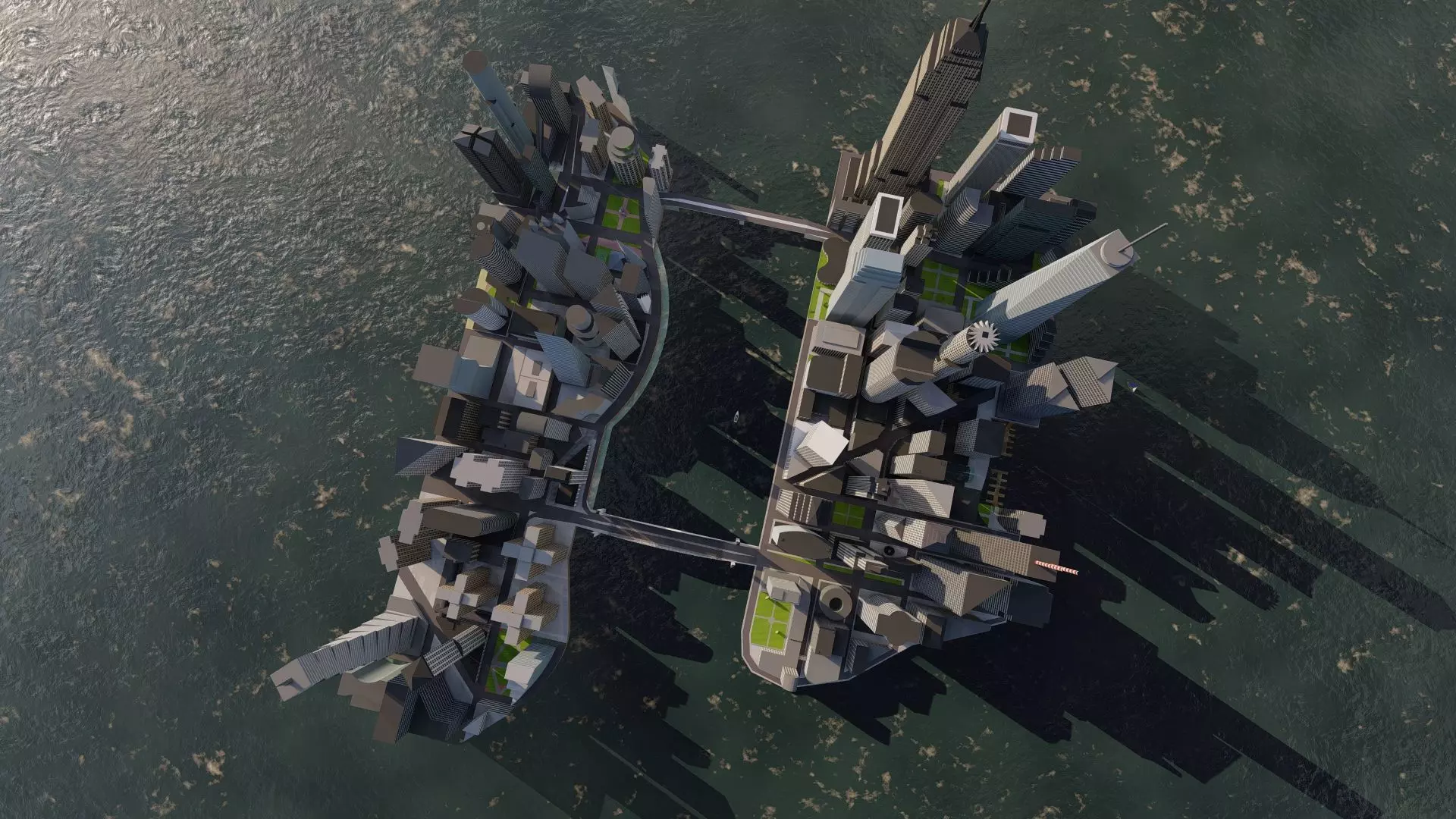 modern city- urban 3D model