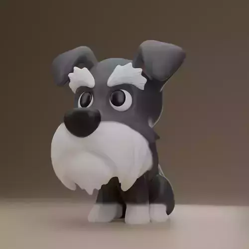 Keychain Schnauzer Cartoon