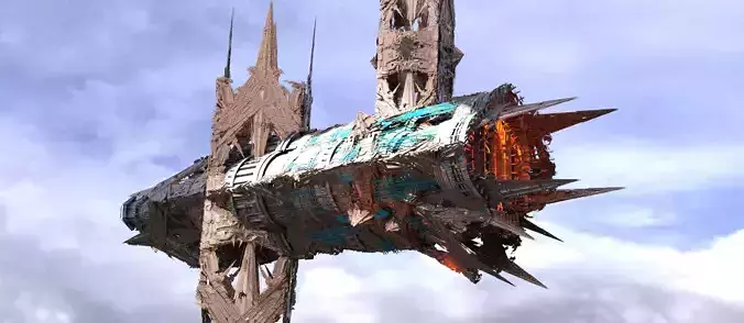 Grand Japanese Dragon zeppelin tower 1