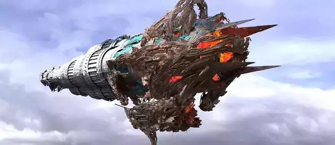 Solar powered Christmas air zeppelin 