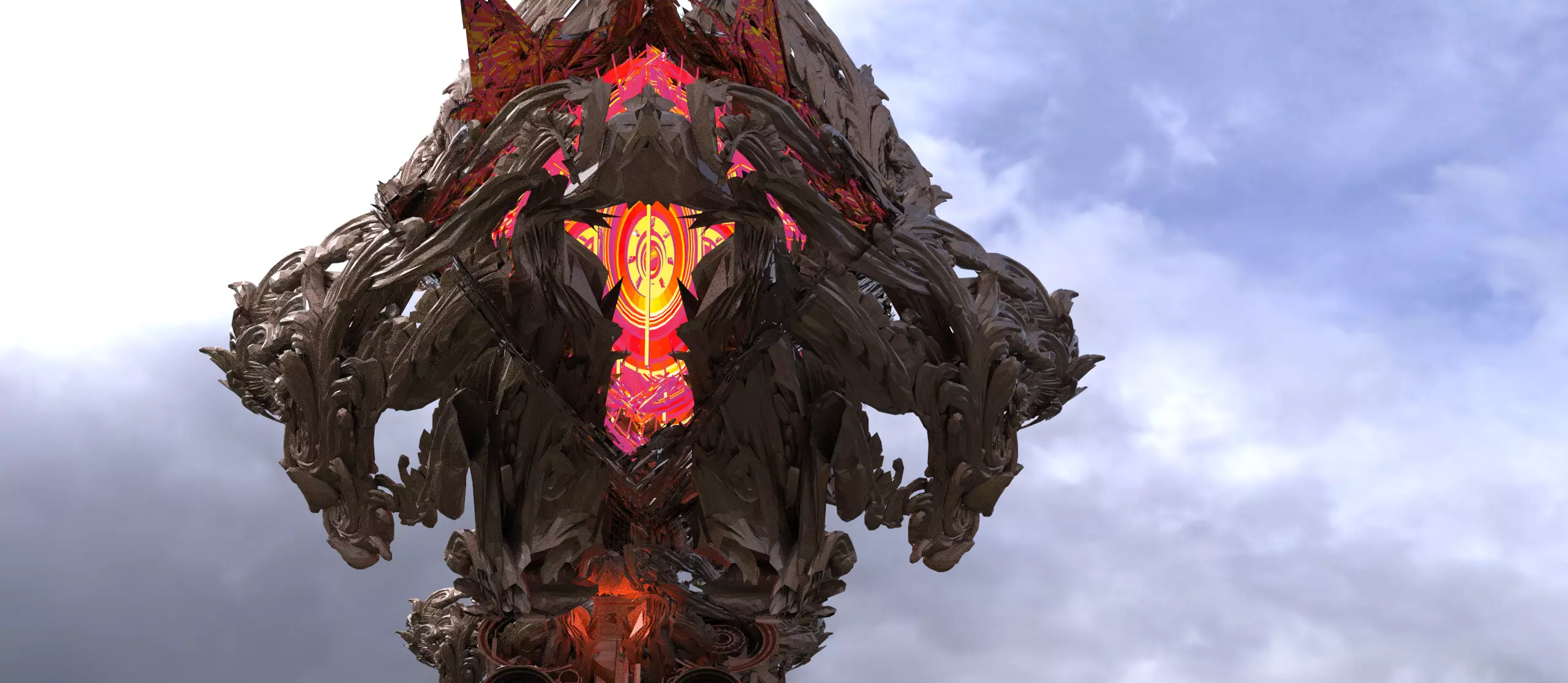 Solar powered jet air zeppelin eye 3D model_0