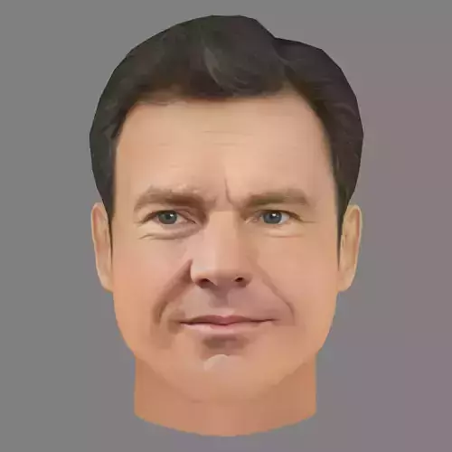 Dennis Quaid Head - Low poly head for game