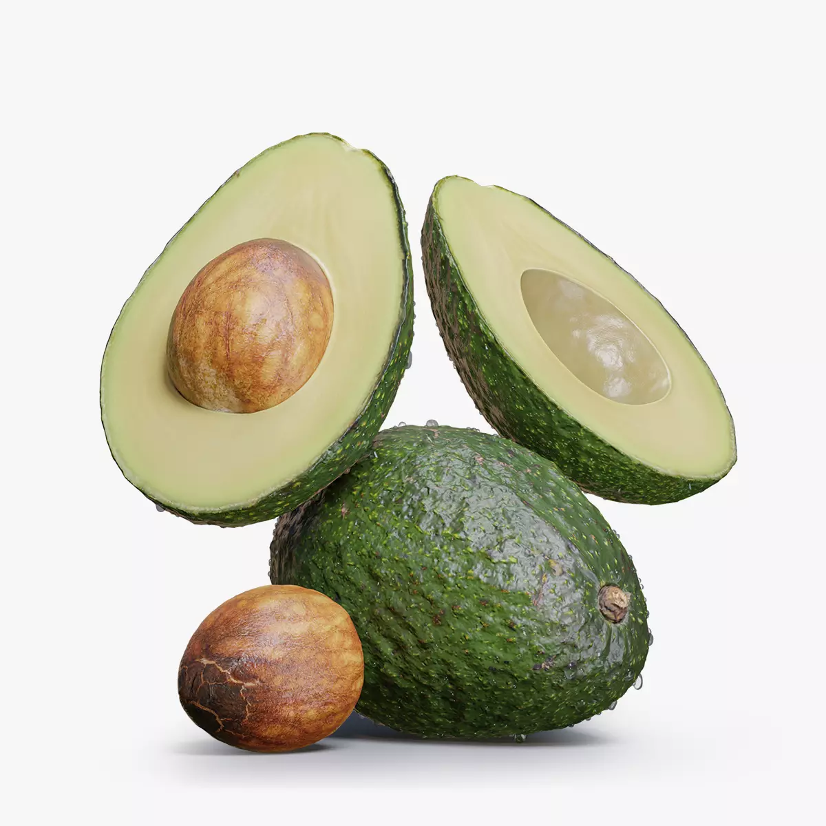 Avocado Low-poly 3D model