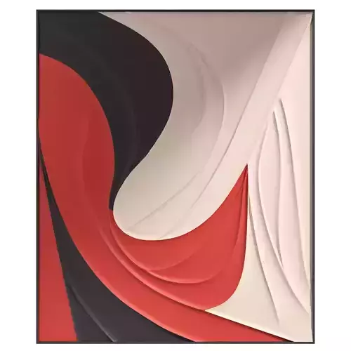  Large Colorful Abstract Wood Carved Wall Art