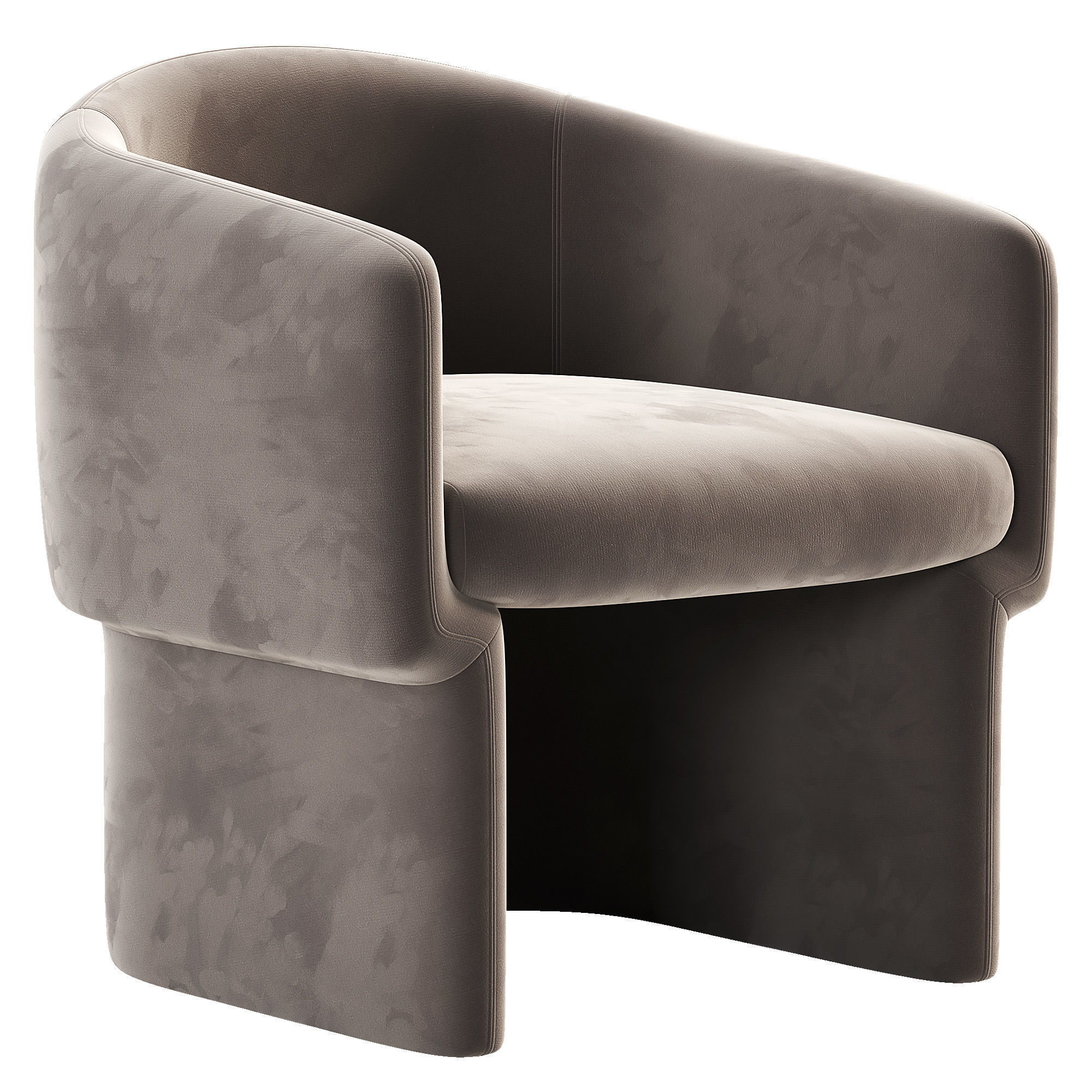 Barrel Chair Low-poly 3D model_2