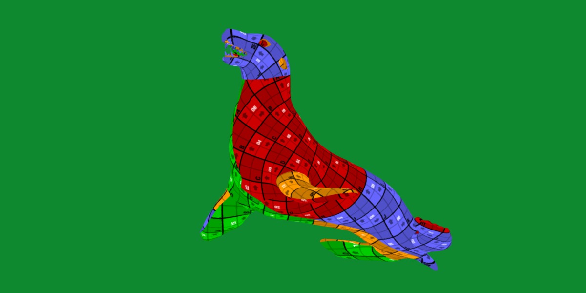 Sea Lion Low-poly 3D model_17