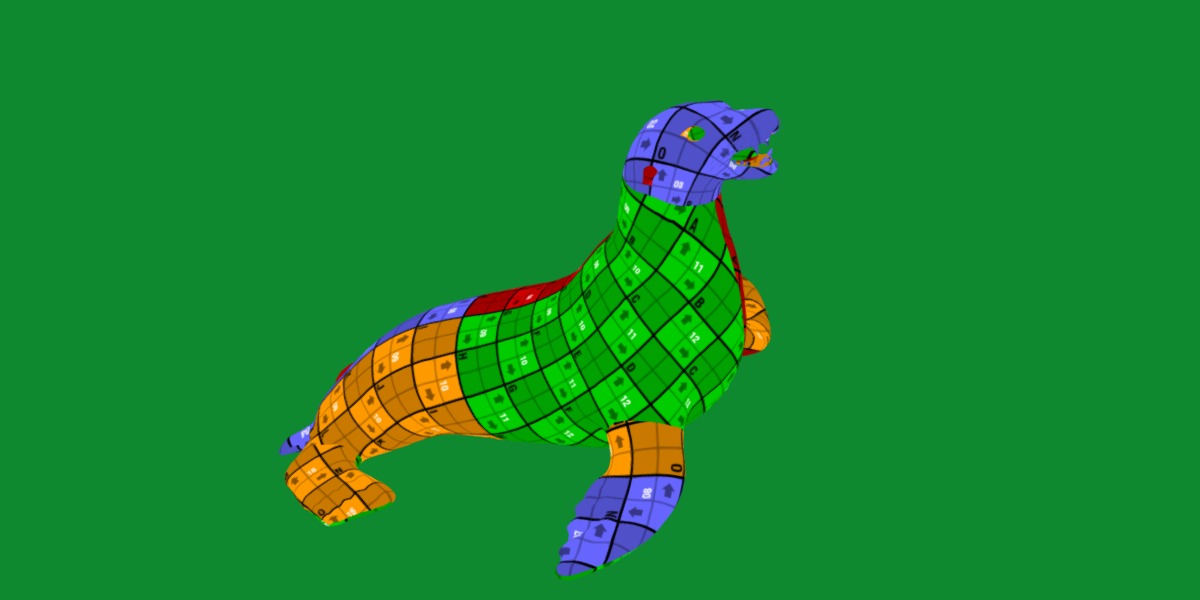 Sea Lion Low-poly 3D model_16