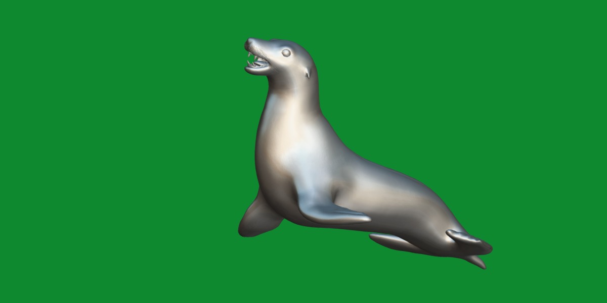 Sea Lion Low-poly 3D model_10