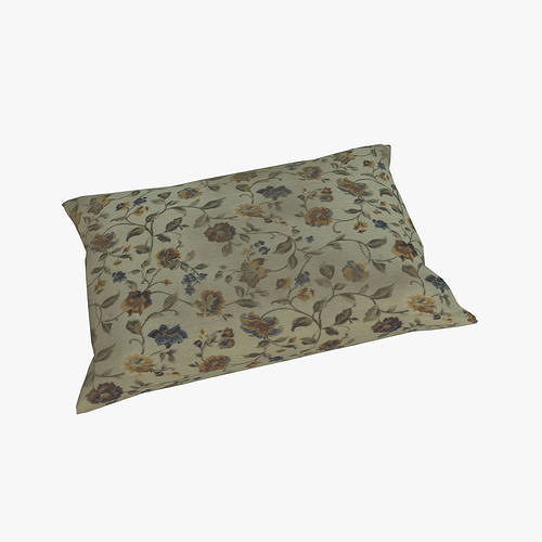 Medieval Bed Pillow V7 Low-poly 3D model