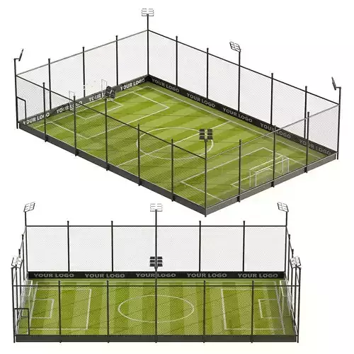 Mini-football field with night view