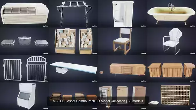 MOTEL - Asset Combo Pack 3D Model Collection 