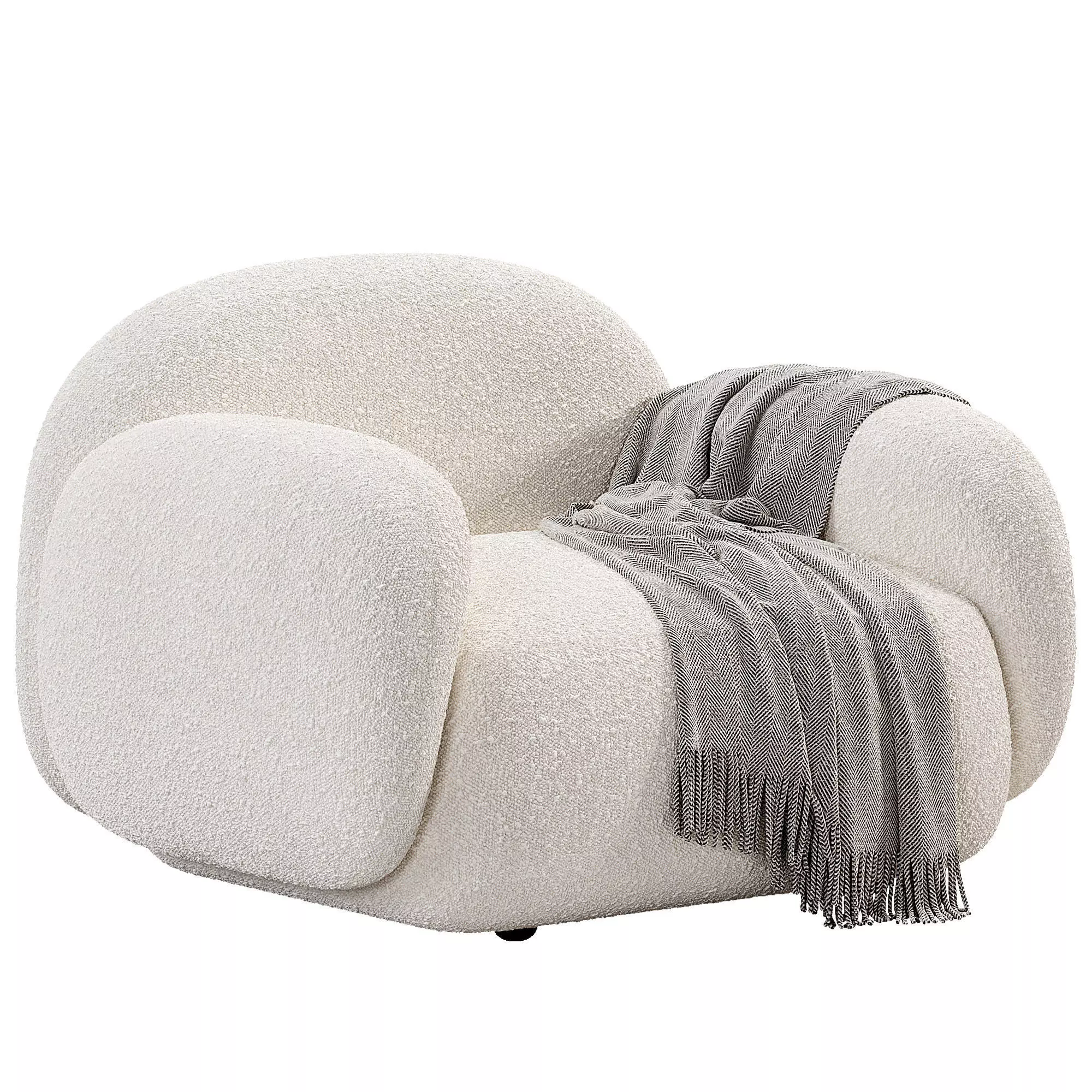 Sundae Armchair Low-poly 3D model_0