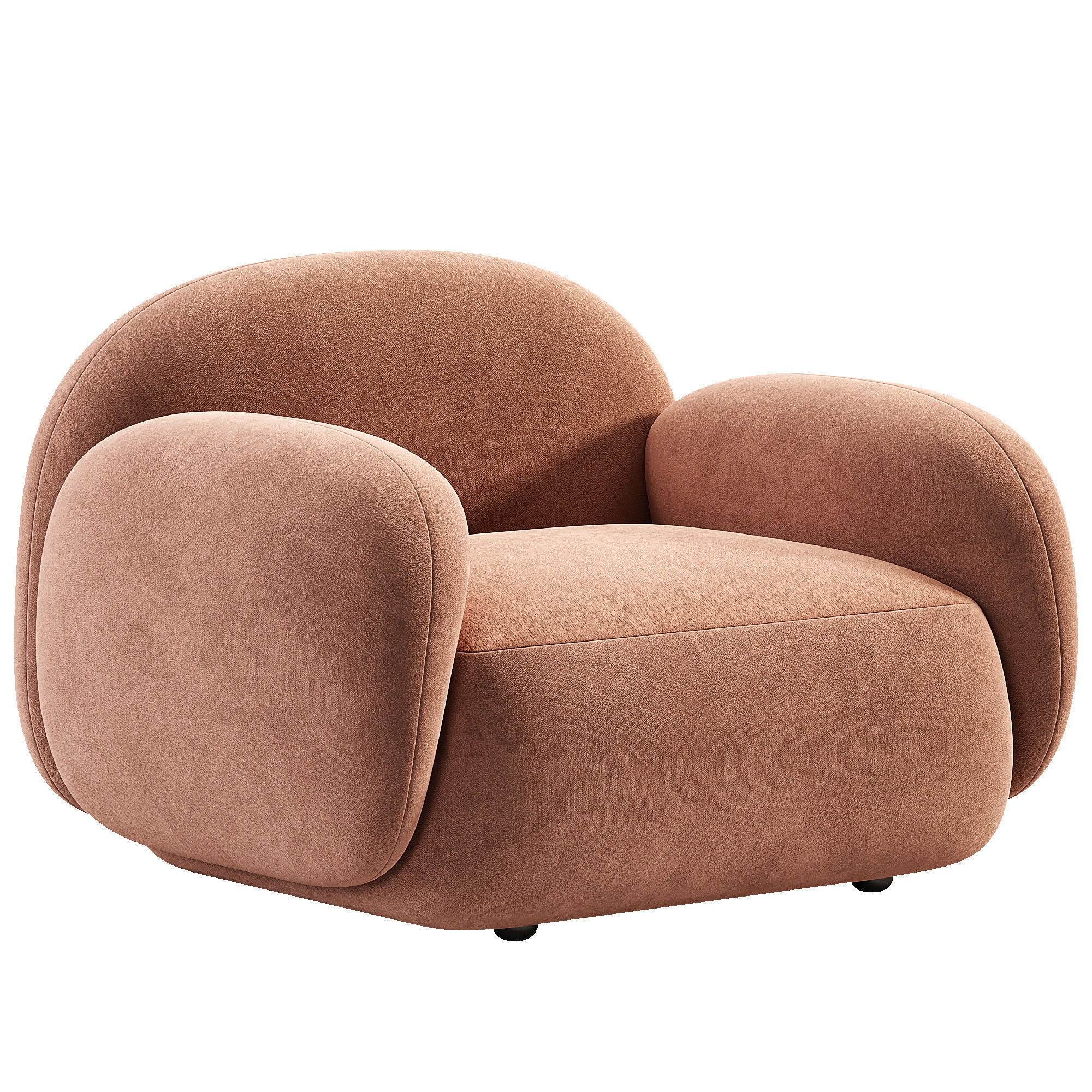 Sundae Armchair Low-poly 3D model_4