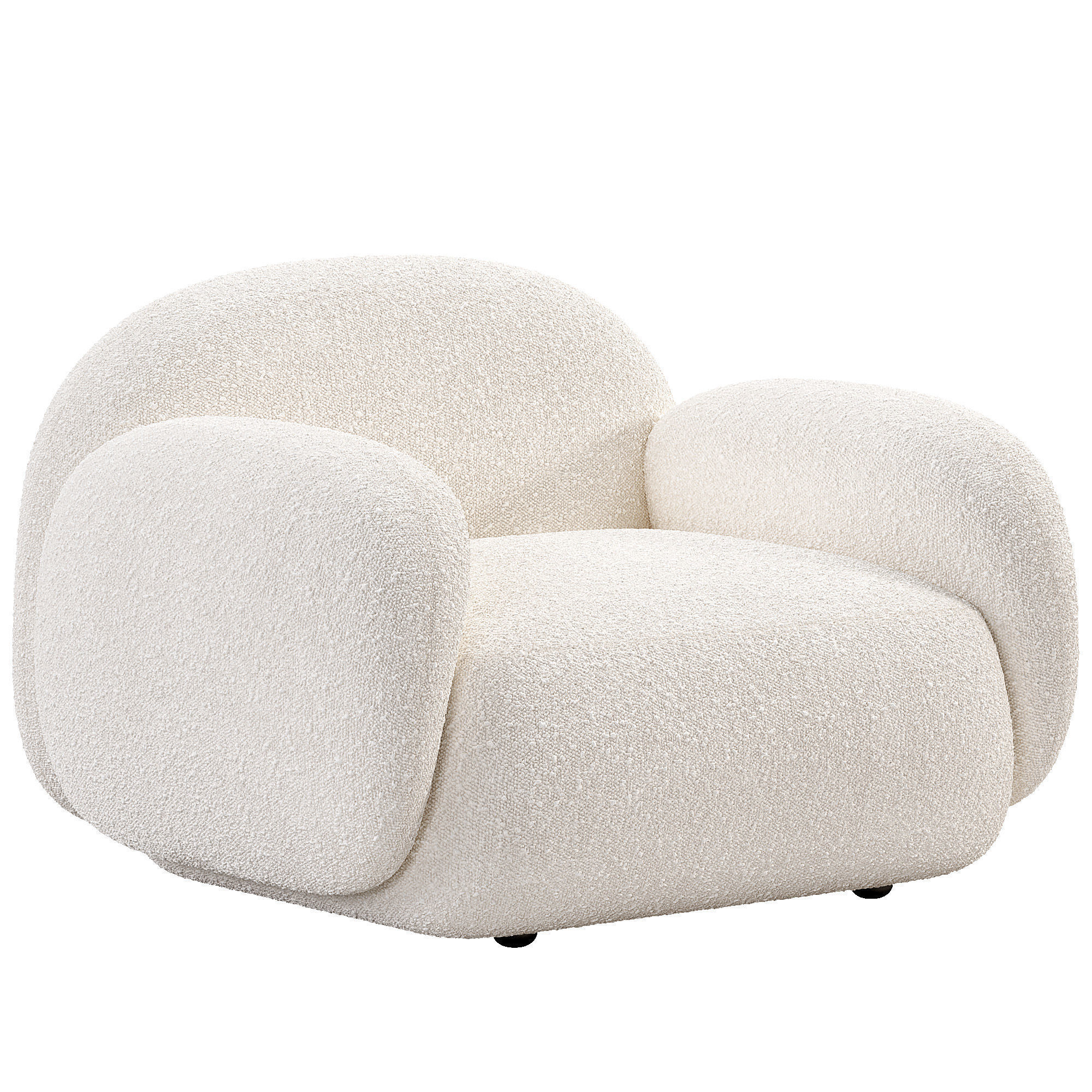 Sundae Armchair Low-poly 3D model_5