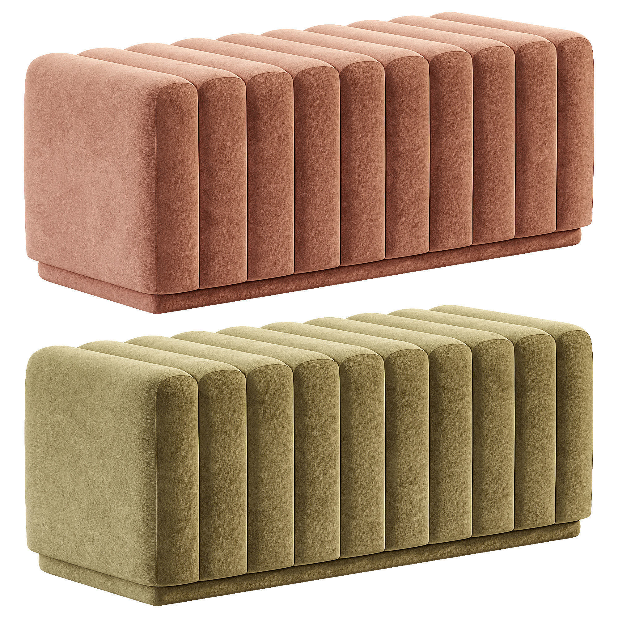 Bench Bente Low-poly 3D model_3