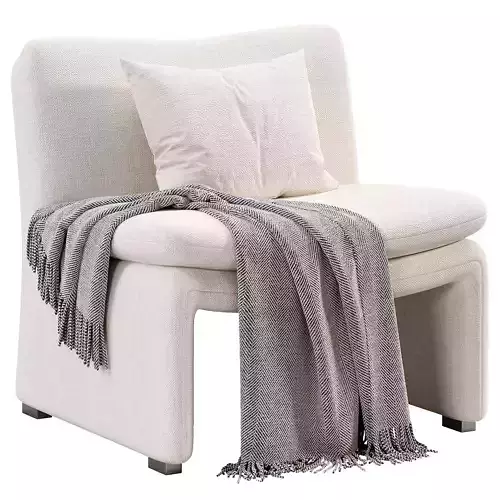 Maya White Sheepskin Accent Chair