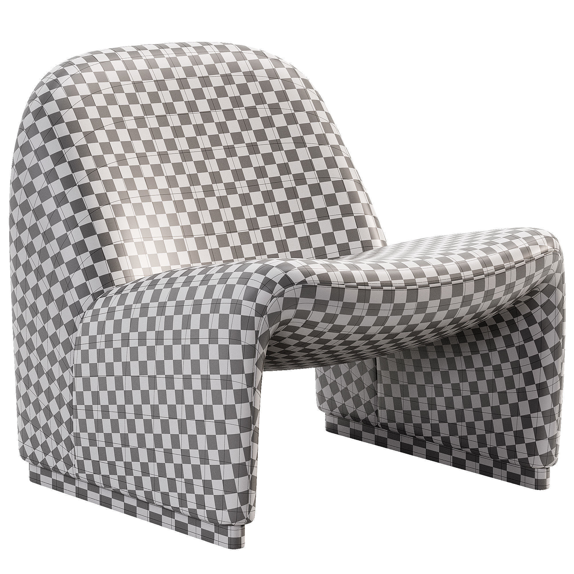 Alky Chair Attributed To Giancarlo Piretti For Anonima  Low-poly 3D model_6