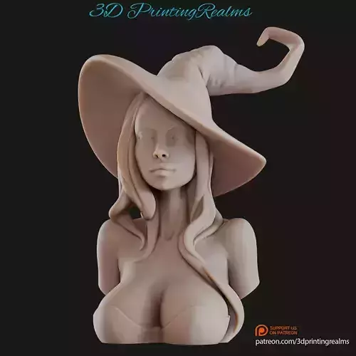 Pointy hat BUST 3D print model