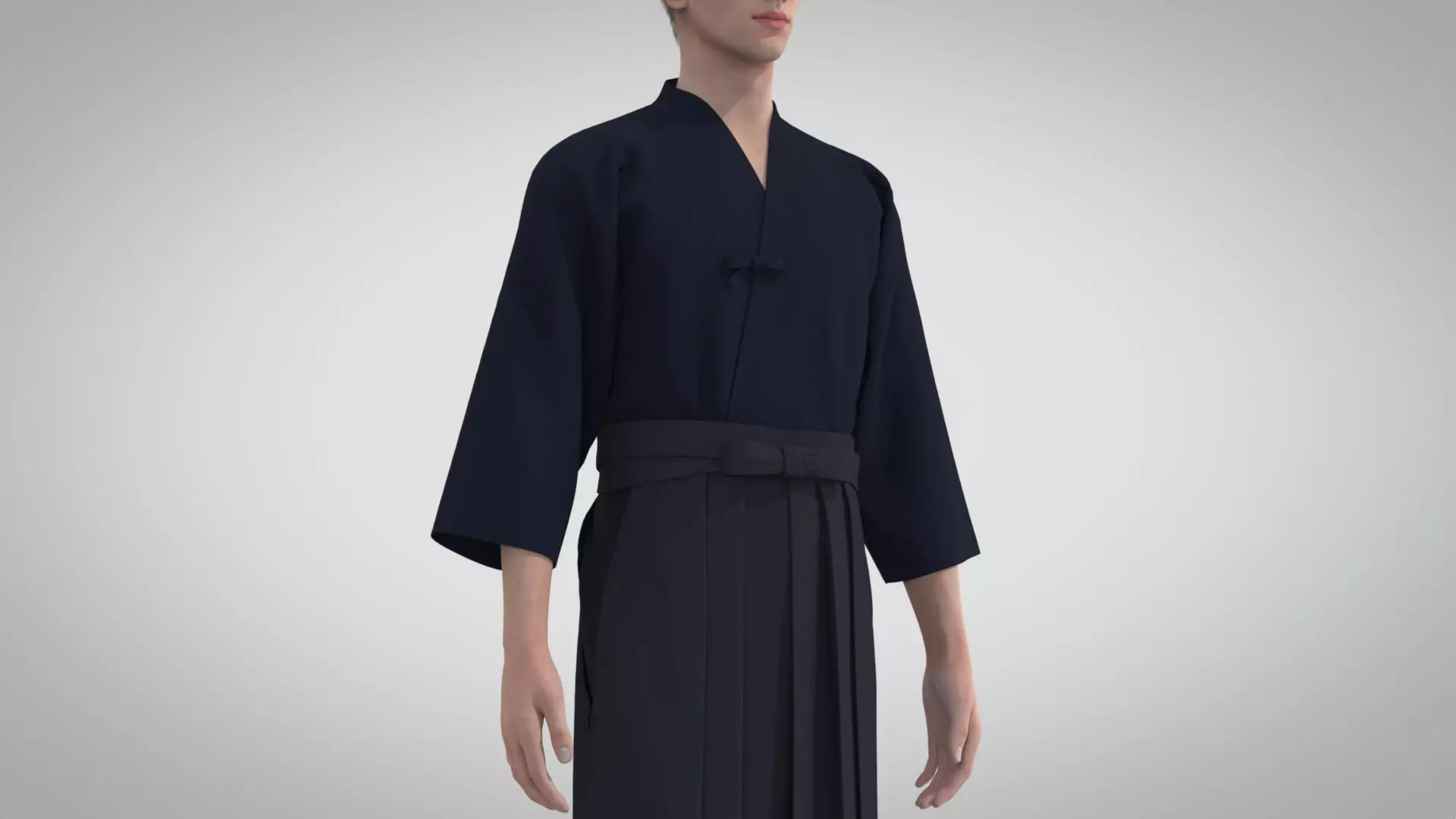 Style3D Hakama 3D model_0