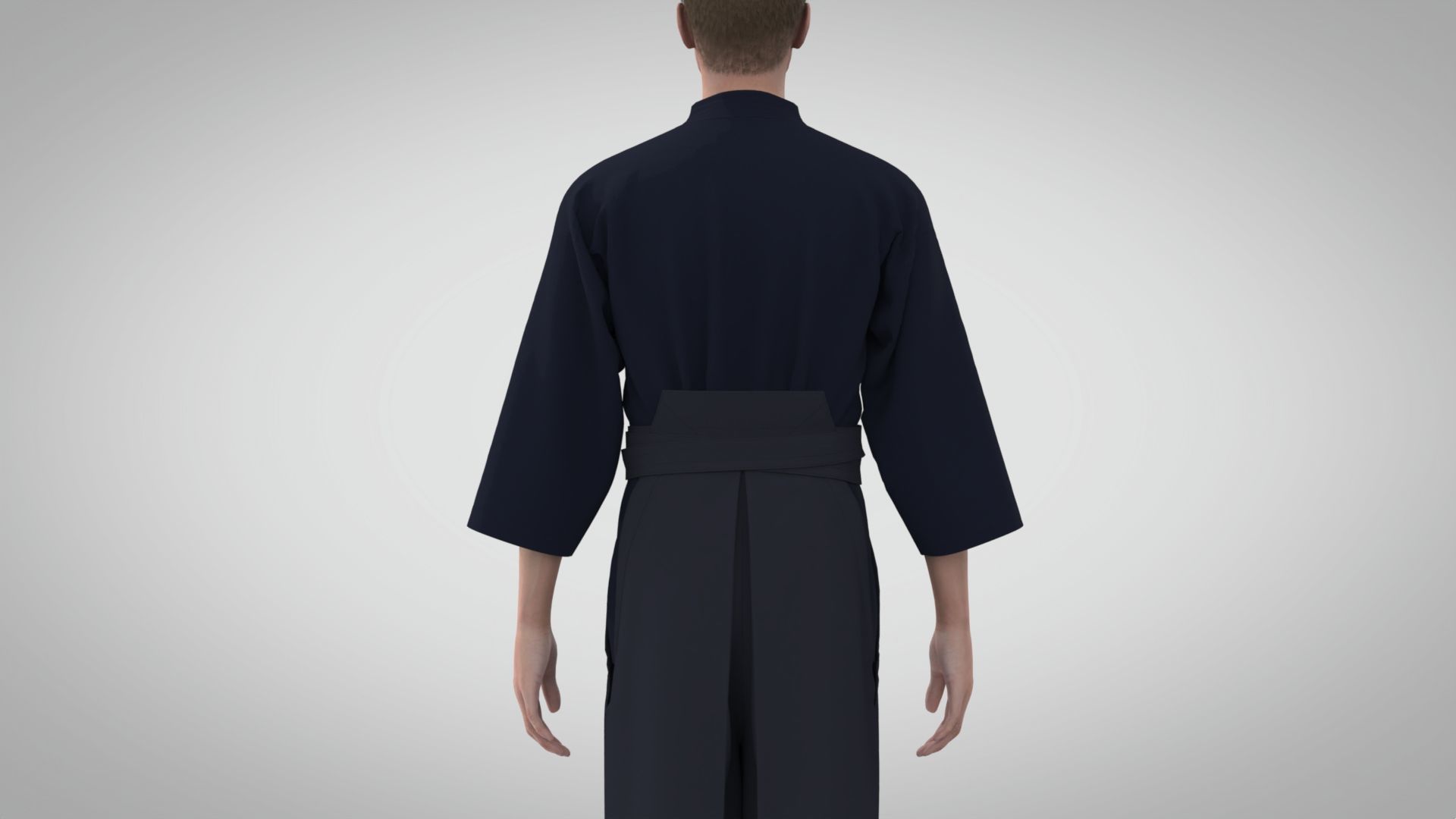 Style3D Hakama 3D model_5
