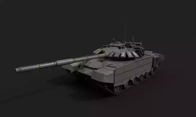 T-72 B3 Main Battle Tank Low-poly 3D model