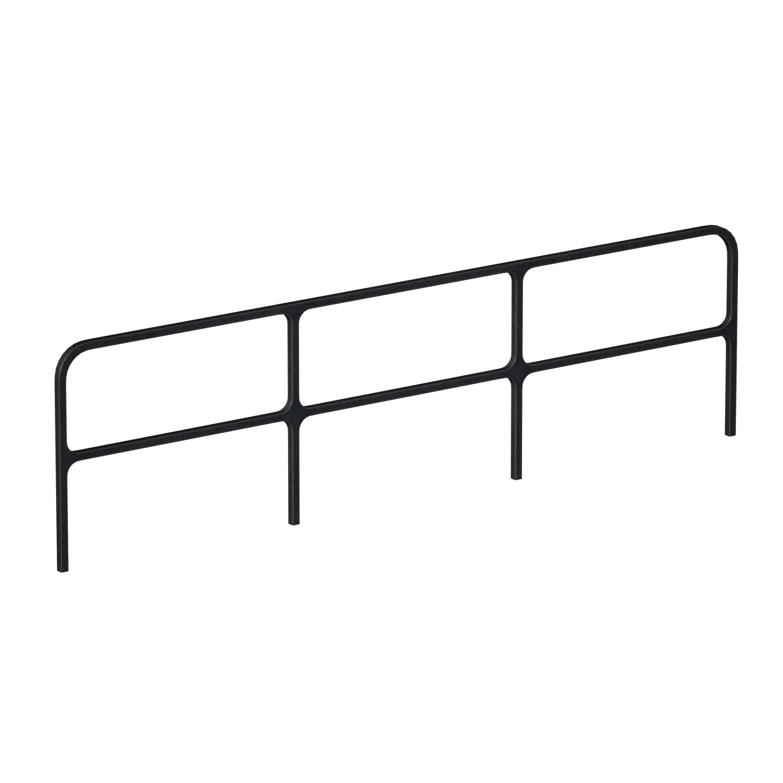 Metal fencing for embankment fence 3D model_1