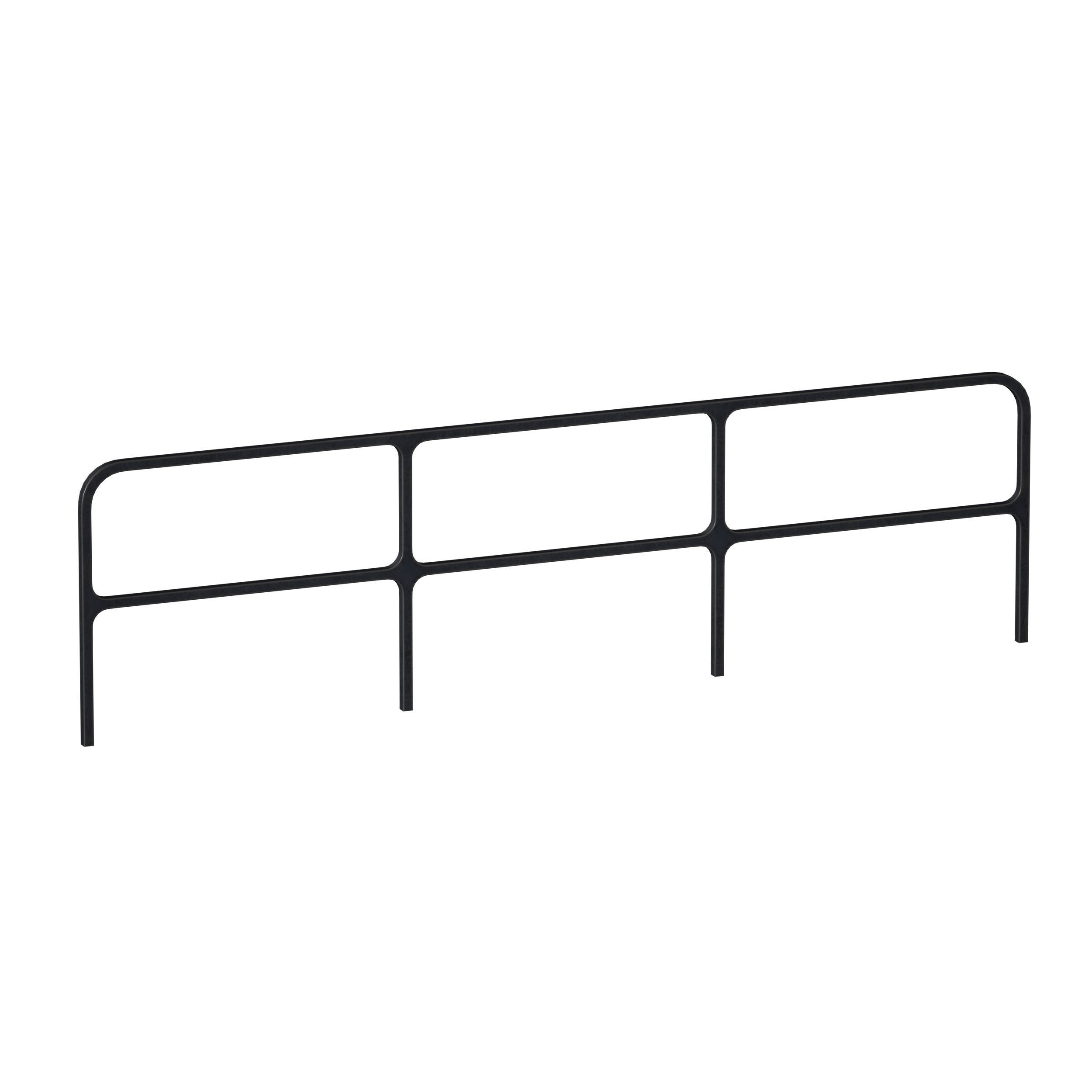 Metal fencing for embankment fence 3D model_2