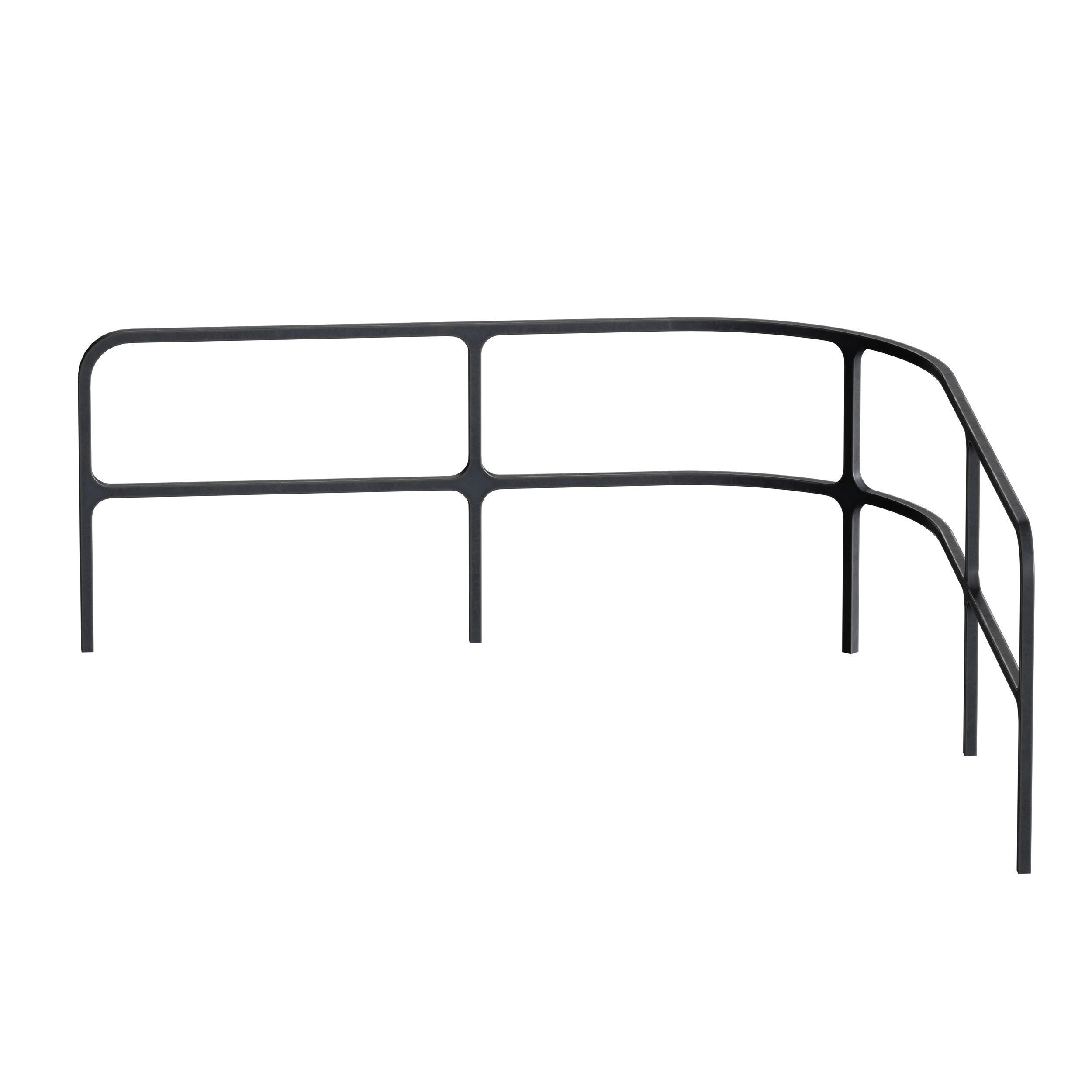 Metal fencing for embankment fence 3D model_13