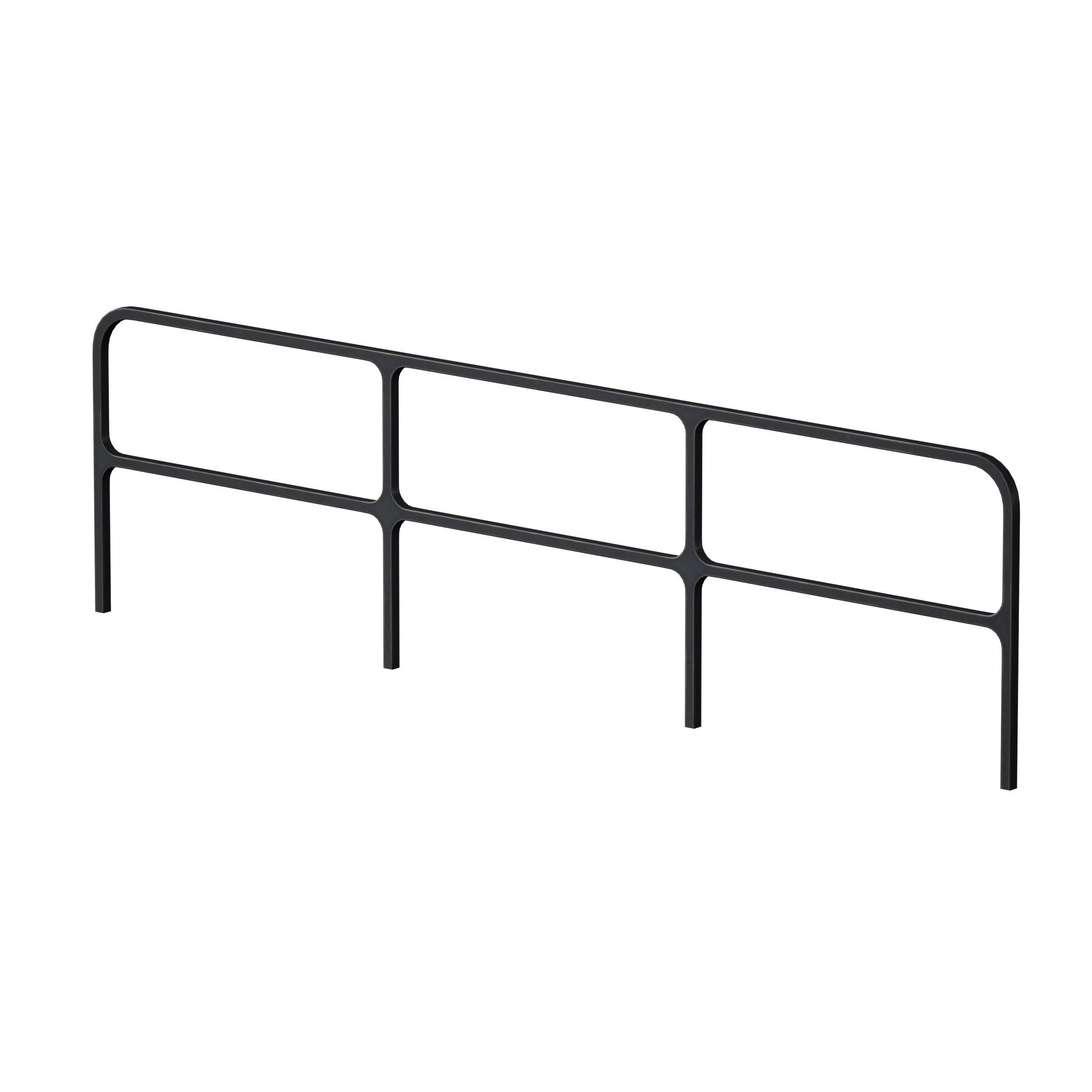 Metal fencing for embankment fence 3D model_4