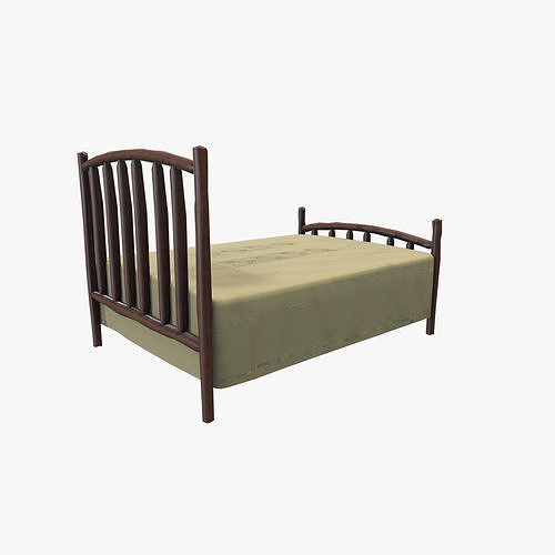 Medieval Bed V5 Low-poly 3D model
