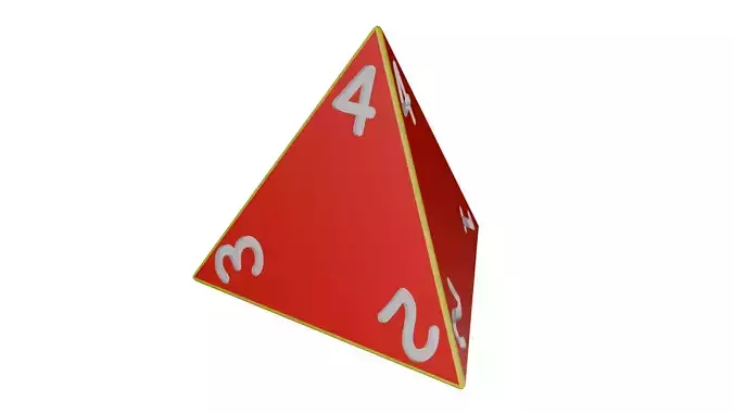 Dungeons and Dragons Rounded D4 Die Re-Modeled