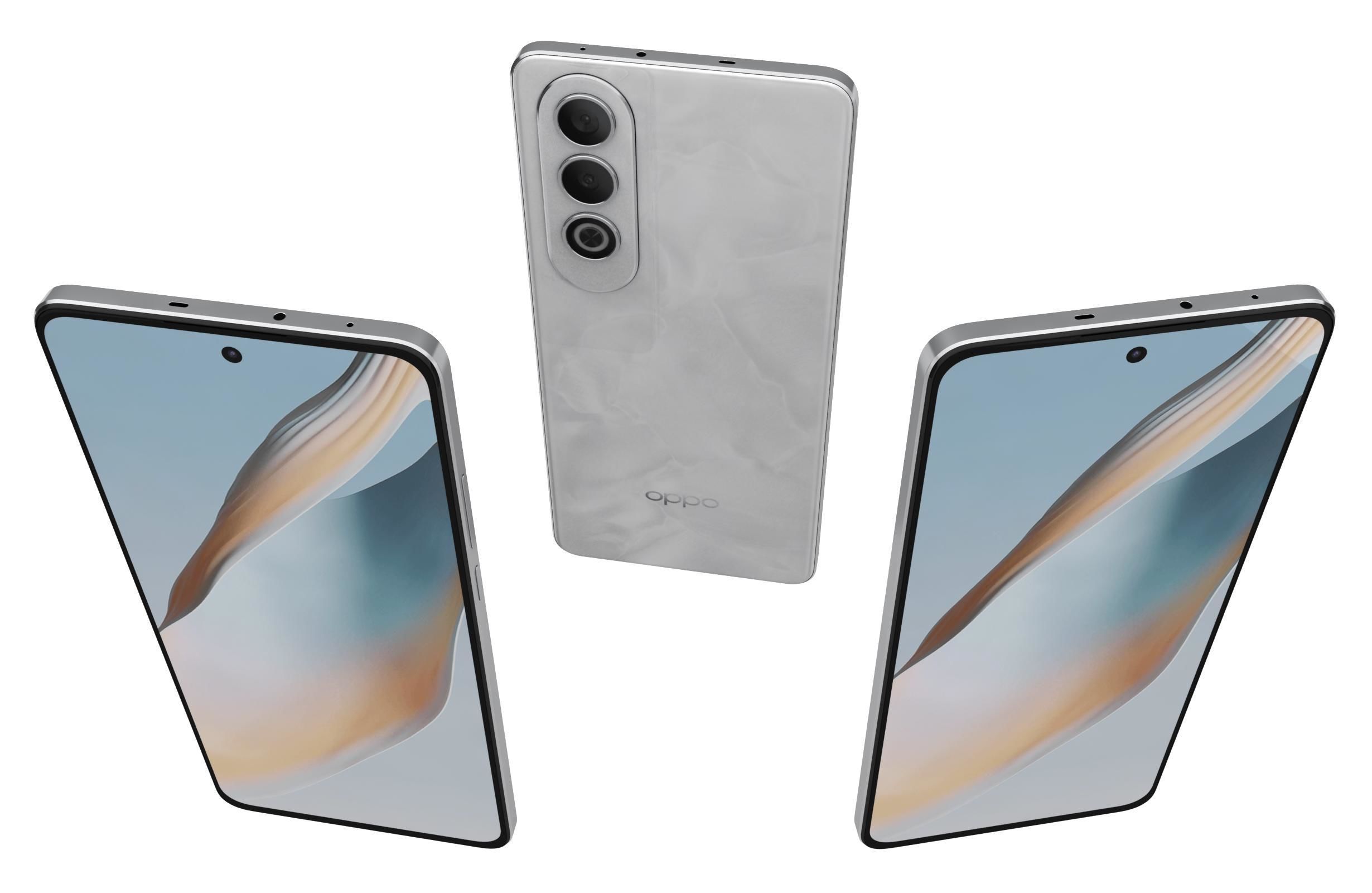 Oppo K12 Plus Snow peak white 3D model_2