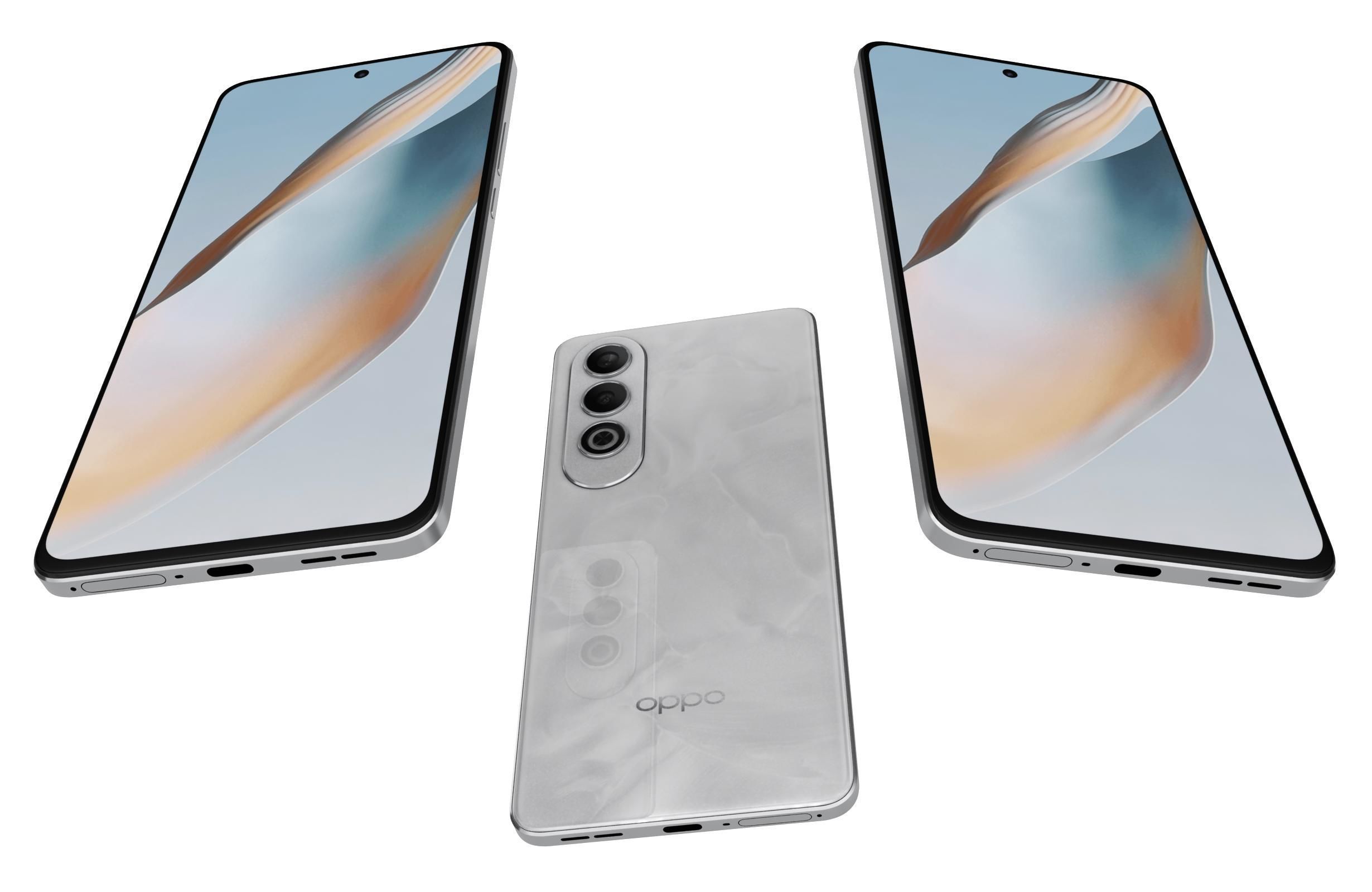 Oppo K12 Plus Snow peak white 3D model_1