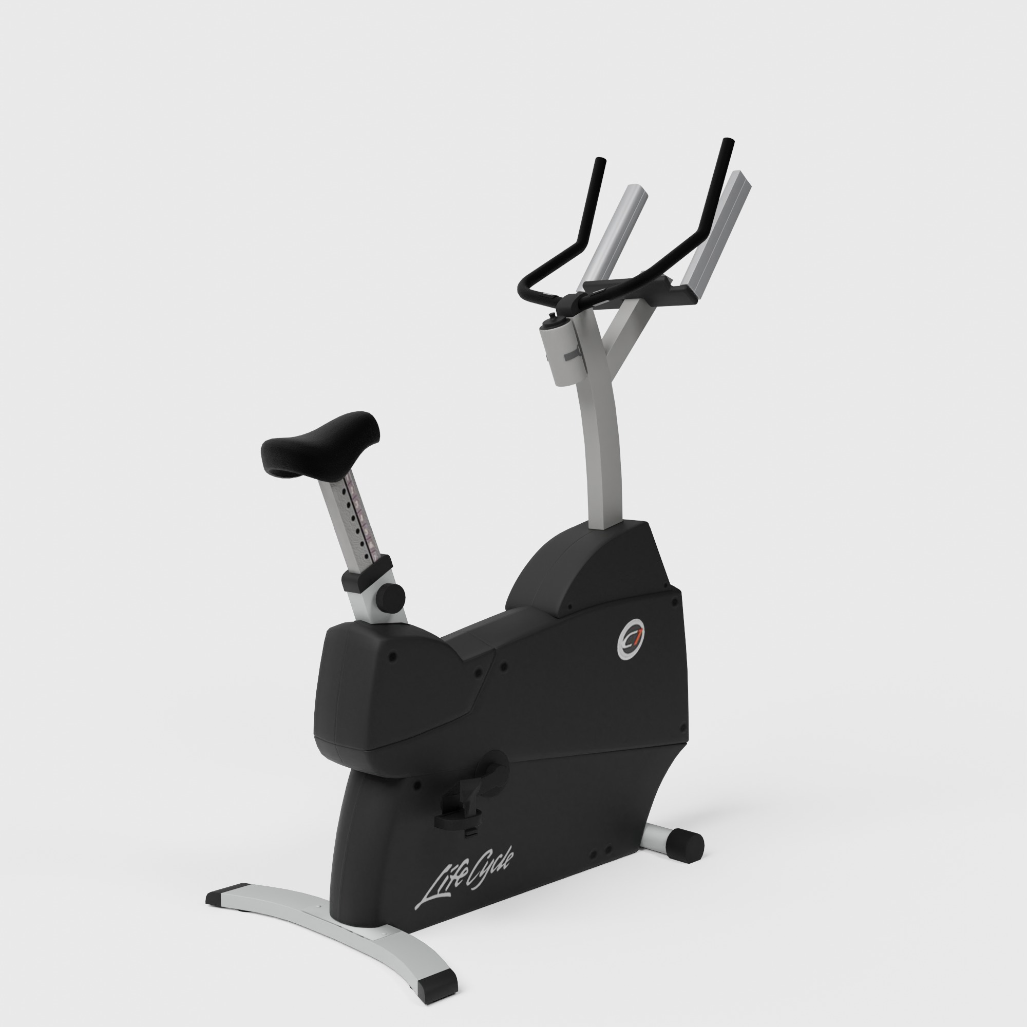 Life Fitness Exercise Bike Low-poly 3D model_2