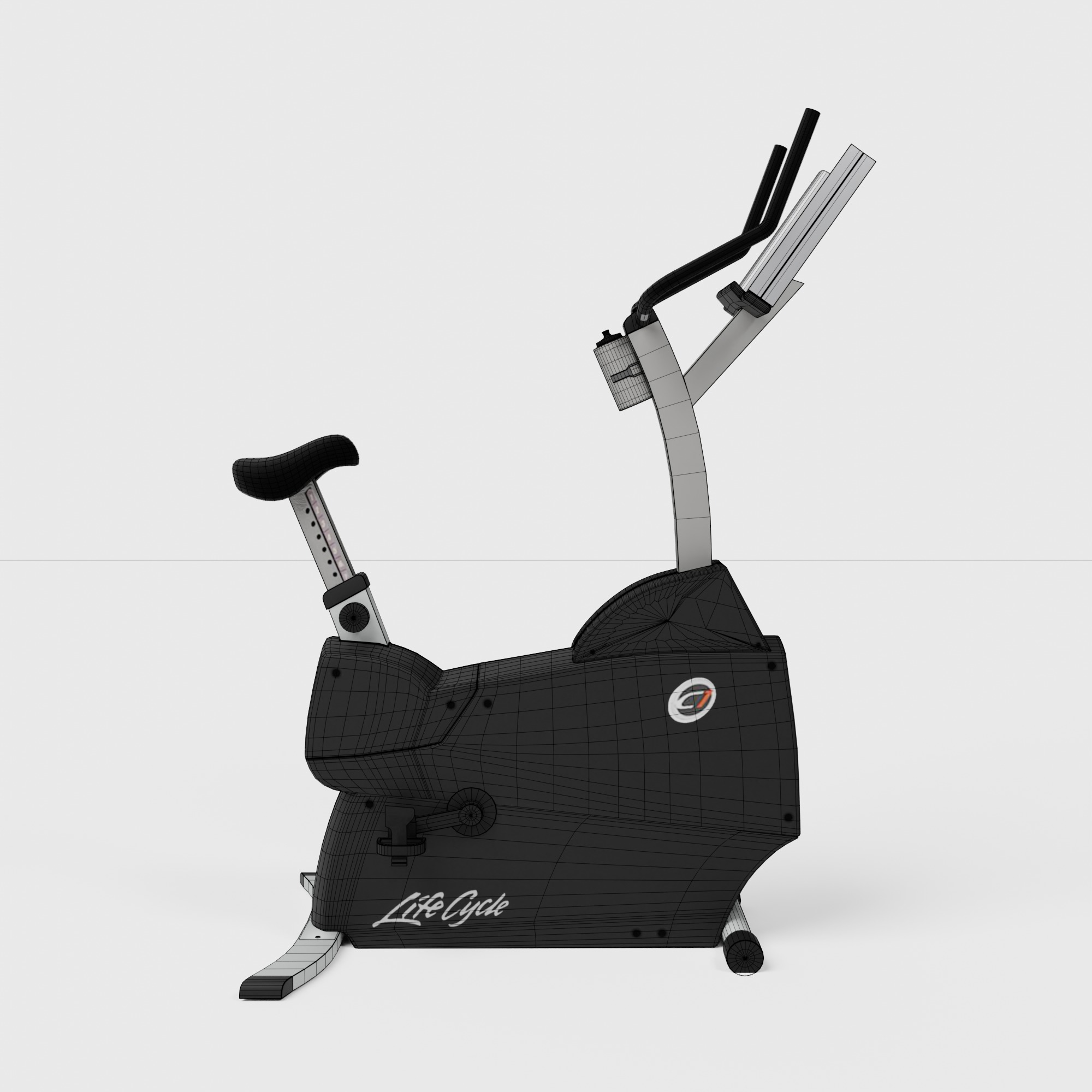 Life Fitness Exercise Bike Low-poly 3D model_1