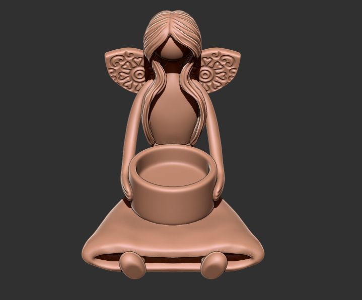 angle candle holder 3D print model_4