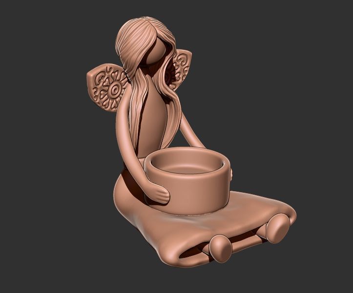 angle candle holder 3D print model_1