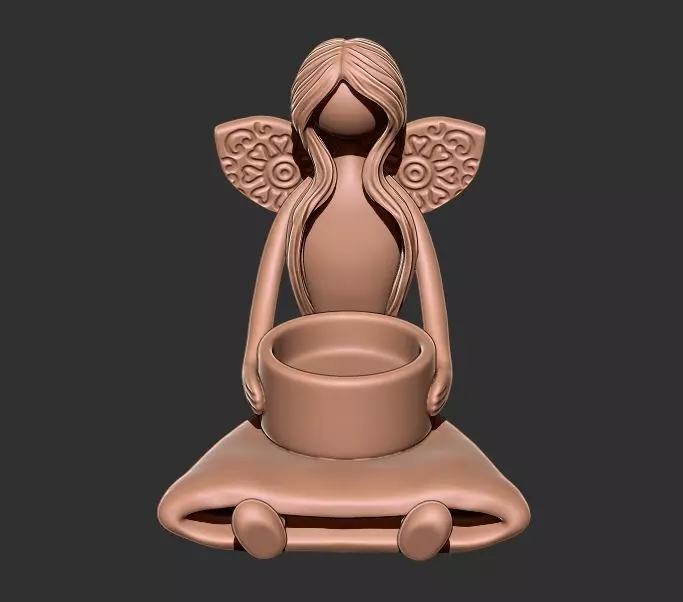 angle candle holder 3D print model_0
