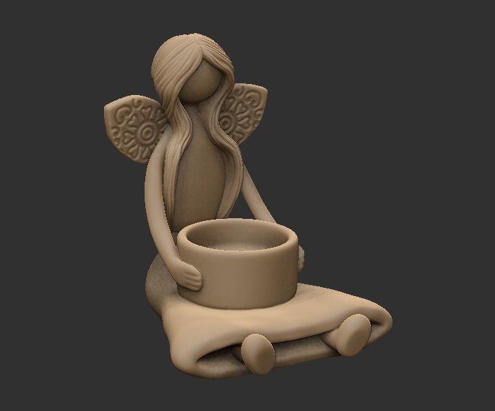 angle candle holder 3D print model_5