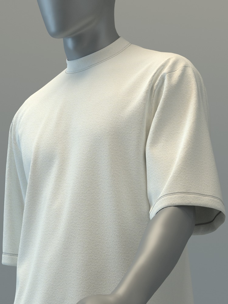 Oversized Mockneck Tee 3D model_4