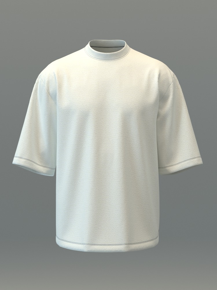 Oversized Mockneck Tee 3D model_5