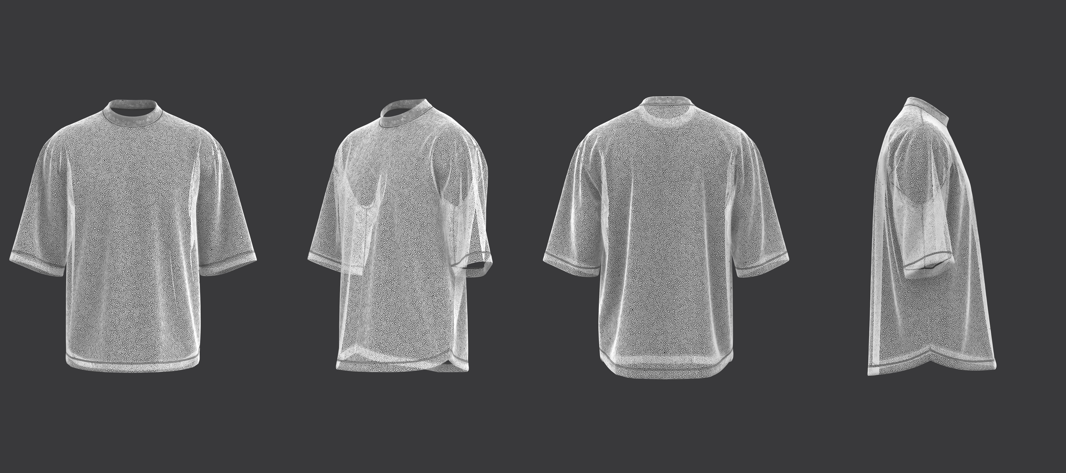 Oversized Mockneck Tee 3D model_9