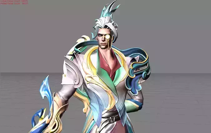 Natan Tidal Lord Low-poly 3D model