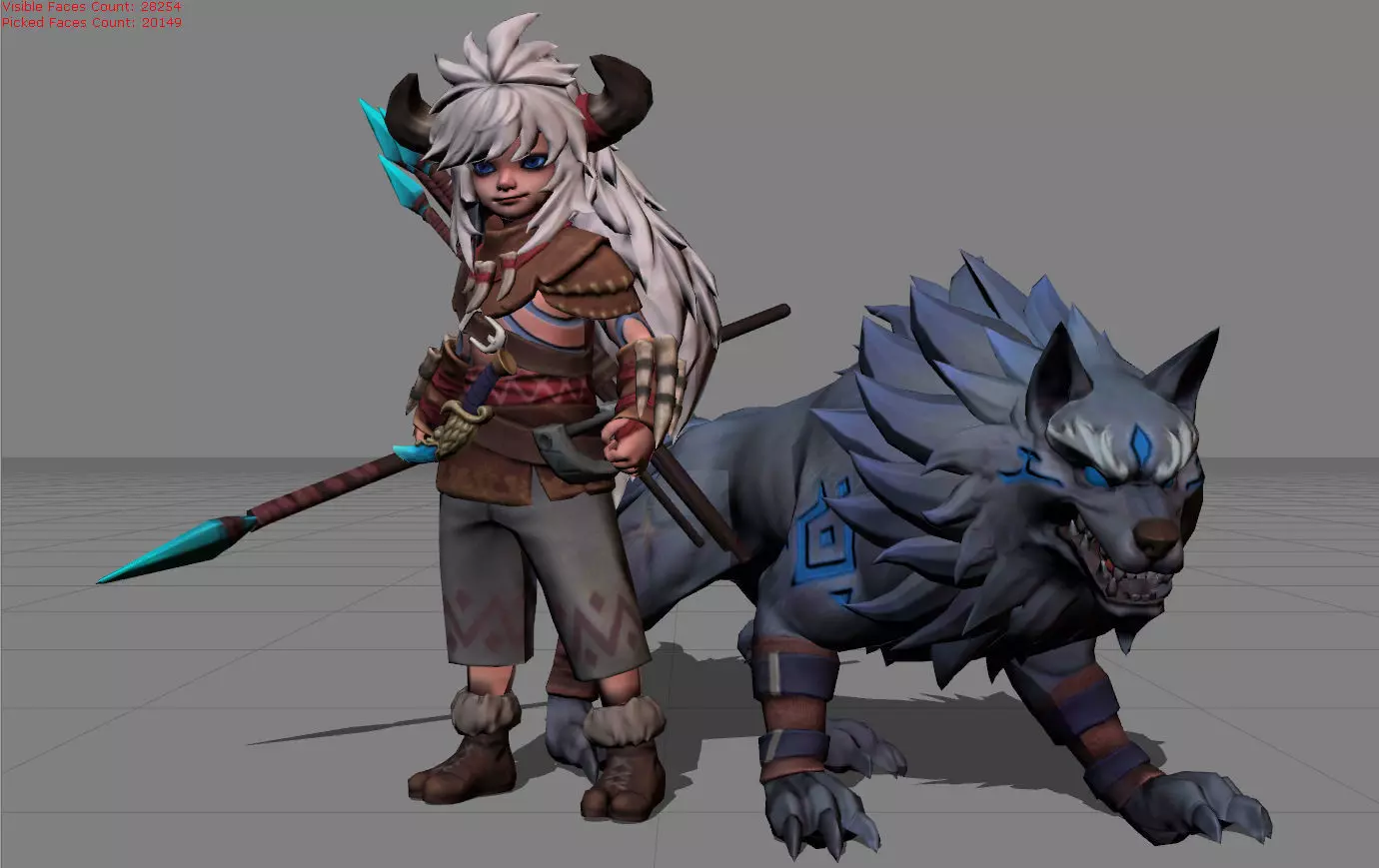 Popol and Kupa Iceland Companions Low-poly 3D model