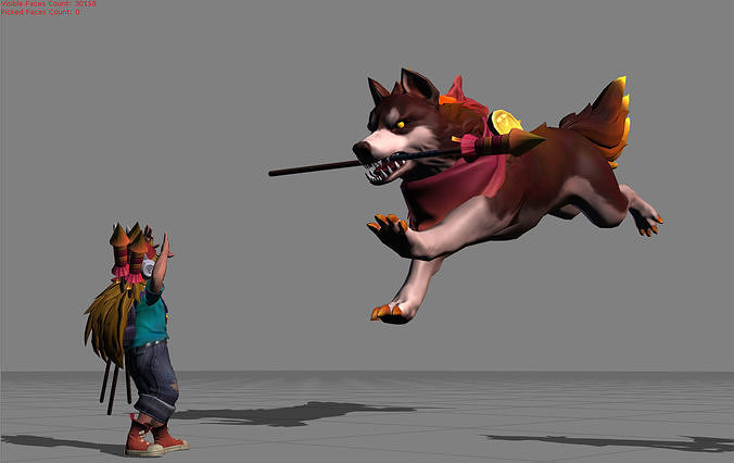 Popol and Kupa Trouble Makers Low-poly 3D model