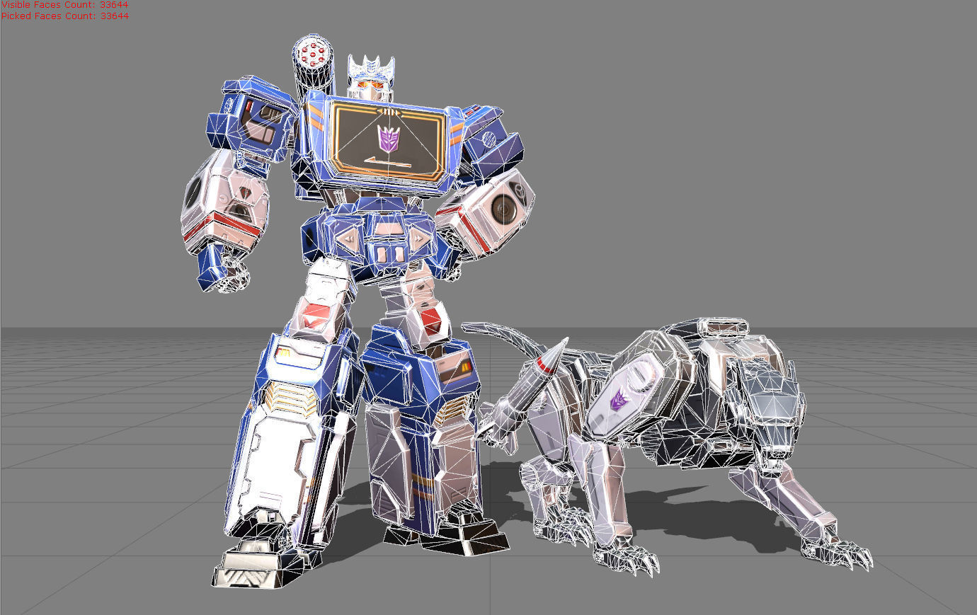 Popol and Kupa Soundwave and Ravage Low-poly 3D model_4